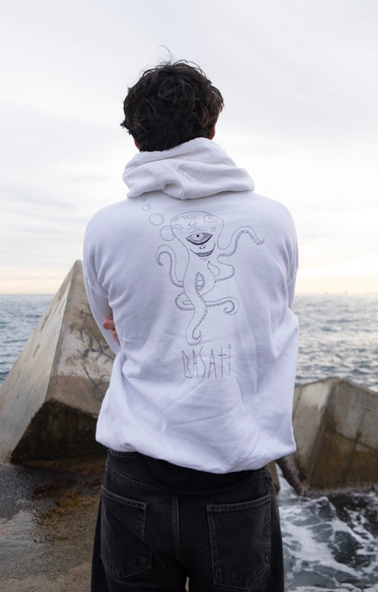 Garroa white hoodie